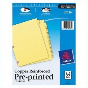 Avery A-Z Copper Reinforced Laminated Tab Divider