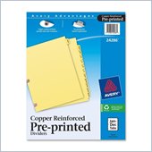 Avery Monthly Copper Reinforced Laminated Tab Divider
