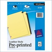Avery A-Z Black Leather Tab Divider