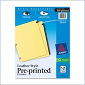 Avery Black Leather Daily Tab Divider