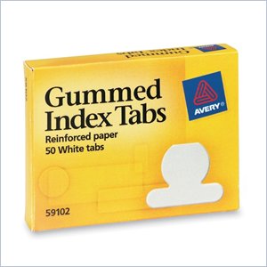 Avery Gummed Round Index Tab