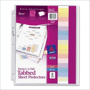 Avery Protect 'n Tab Top Loading Sheet Protector