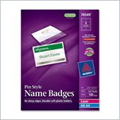 Avery Laser/Inkjet Pin Style Name Badge Kit