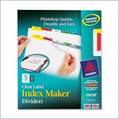 Avery Index Maker Punched Clear Label Tab Divider