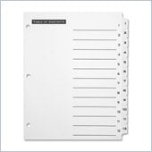 Avery Black-and White Table of Content Tab Dividers