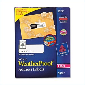 Avery Weather Proof Mailing Label