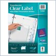 ADD TO YOUR SET: Avery Index Maker Translucent Clear Label Divider