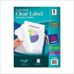 Avery Index Maker Extra-Wide Tab Divider