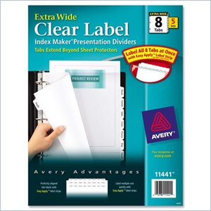 Avery Index Maker Extra-Wide Tab Dividers