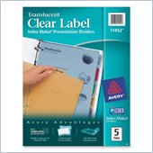 Avery Index Maker Translucent Clear Label Divider