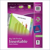 Avery WorkSaver Plastic Pocket Insertable Tab Divider