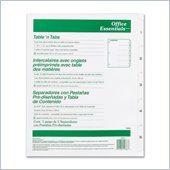 Avery Black-and White Table of Content Tab Dividers