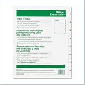 Avery Black-and White Table of Content Tab Dividers