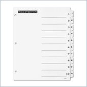 Avery Table of Content Tab Divider