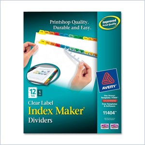 Avery Index Maker Multicolor Label Divider