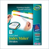 Avery Index Maker Punched Clear Label Tab Divider