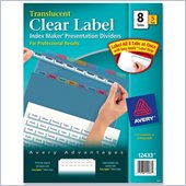 Avery Index Maker Easy Apply Clear Label Divider