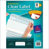 Avery Index Maker Easy Apply Clear Label Divider