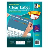Avery Index Maker Easy Apply Clear Label Divider