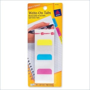Avery Removable Write-on Tabs