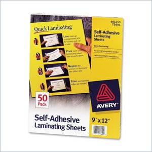 Avery Self-Adhesive Laminating Sheets