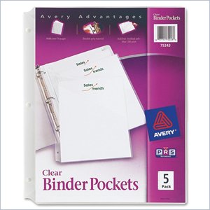 Avery Durable 3-Ring Poly Binder Pocket