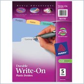 Avery Translucent Durable Write-on Divider
