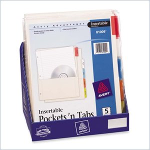 Avery Pockets 'n Tabs Insertable Divider