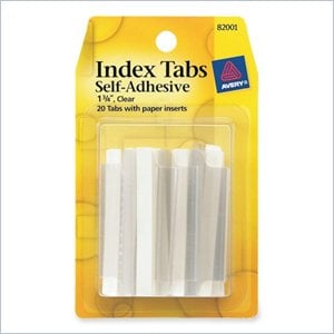 Avery Index Tab with Writable Inserts