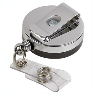 Baumgartens Heavy-Duty I.D Card Reel with Belt Clip