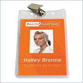 Baumgartens Vertical Badge Holder with Clip