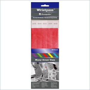 Baumgartens Wristpass Dupont Tyvek Security Wrist Band