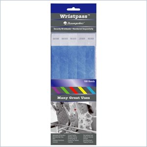 Baumgartens Wristpass Dupont Tyvek Security Wrist Band