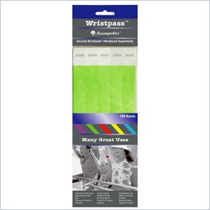 Baumgartens Wristpass Dupont Tyvek Security Wrist Band