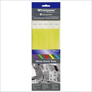 Baumgartens Wristpass Dupont Tyvek Security Wrist Band