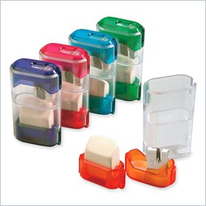 Baumgartens Translucent Trap Door Pencil Sharpener with Eraser