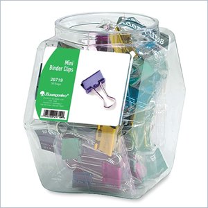 Baumgartens Colored Binder Clip Tub