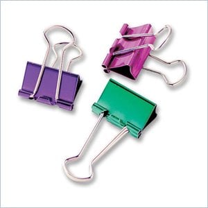 Baumgartens Metallic Colored Binder Clip