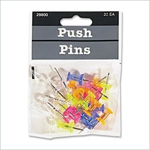 Baumgartens Translucent Push Pins Tub Display