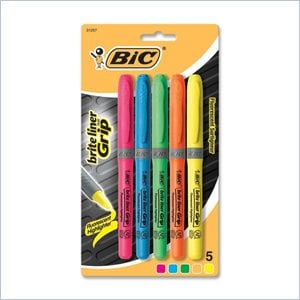 BIC Brite Liner Grip Highlighters