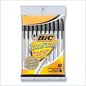 BIC Cristal MSBP101BK Ballpoint Pen