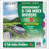 C-line Poly Binder Index Divider with Pockets