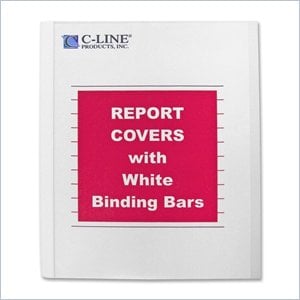 C-line Vinyl Report Cover with White Binding Bar
