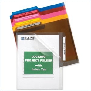 C-line Locking Project Folders with Index Tab