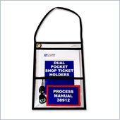 C-line Stitched Dual Pocket Shop Ticket Holder with Hanging Strap