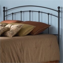Fashion Bed Group Sanford Metal Twin Headboard in Matte Black Finish