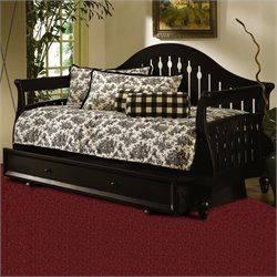 Fashion Bed Group Fraser Wood Daybed in Distressed Black with Link Spring