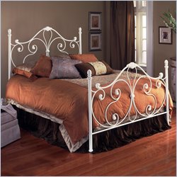 Fashion Bed Group Aynsley Metal Poster Bed in Alabaster White Finish-Twin