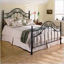 Fashion Bed Group Kensington Metal Poster Bed in Dusty Silver Finish