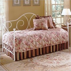 Fashion Bed Group Caroline White Metal Daybed with Link Spring
